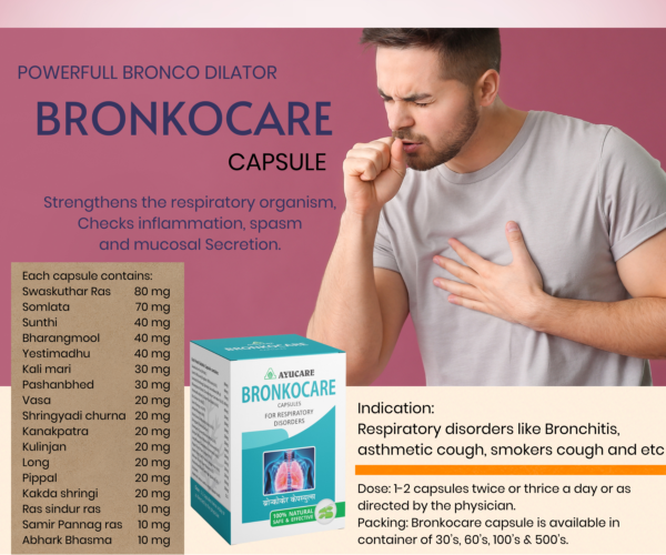 Broncotox Cough & Bronchitis - Bronkocare Capsules 30 cap X 3 pcs - Ayucare ...