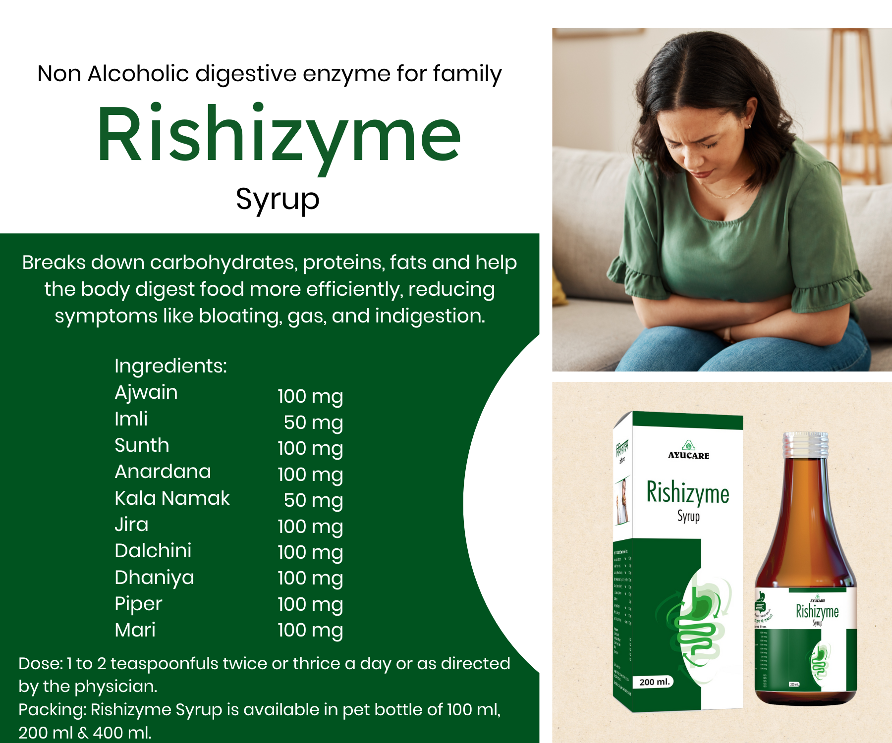 Enzyme syrup - Rishizyme Syrup 200 ml X 3 - Image 2